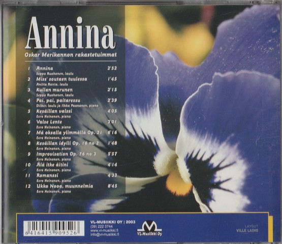 Oskar Merikanto: Anniina - Oskar Merikannon rakastetuimmat CD (Käyt)