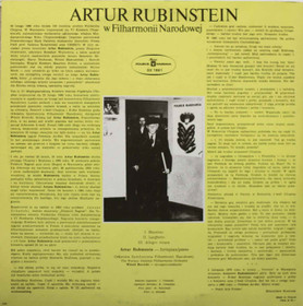 Artur Rubinstein W Filharmonii Narodowej (Live Recording) LP (Käyt)