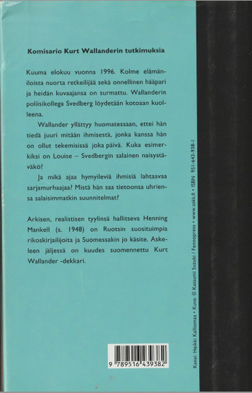 Henning Mankell: Askeleen jäljessä K3 (Käyt)