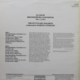 Bach / Couraud: Brandenburg Concertos Nos. 1, 2 & 6. LP (Käyt)