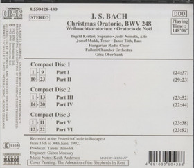 J. S. Bach: Christmas Oratorio, BWV 248. 3CD (Käyt)