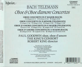 Bach/ Telemann / Goodwin: Oboe & Oboe D'amore Concertos CD (Käyt)