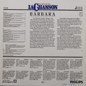 Barbara: Edition La Chanson Vol. III. LP (Käyt)