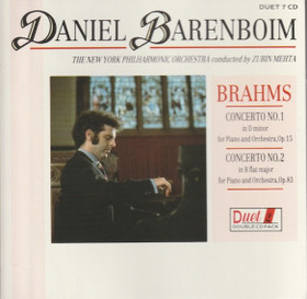 Brahms / Barenboim / Mehta: Concerto No.1 / Concerto No.2. 2CD (Käyt)