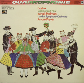 Bartók / Perlman / Previn: Violinkonzert Nr.2. LP (Käyt)