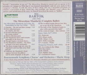 Bartók: The Miraculous Mandarin CD (Käyt)