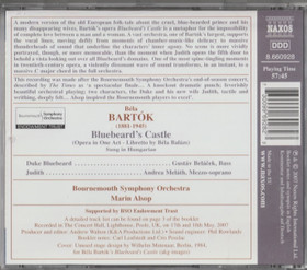 Bartók: Bluebeard's Castle (Opera In One Act) CD (Käyt)