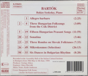Bartók / Szokolay: Mikrokosmos / Hungarian Peasant Songs CD (Käyt)