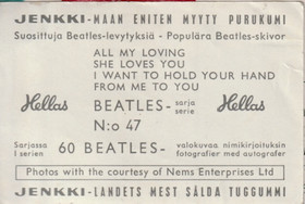 Jenkki-keräilykortti - Beatles-sarja N:o 47. K3- (Käyt)