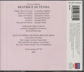 Bellini / Veasey / Pavarotti / Opthof / Bonynge: Beatrice Di Tenda 3CD