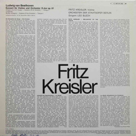 Beethoven / Fritz Kreisler: Violinkonzert D-dur op. 61 LP (Käyt)