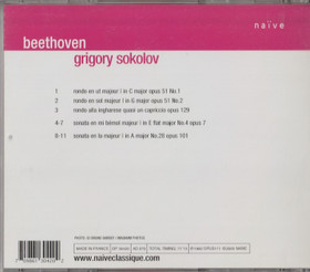 Beethoven / Grigory Sokolov: Rondos / Sonatas 4 & 28. CD (Käyt)