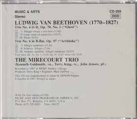 Beethoven / The Mirecourt Trio: Piano Trios - 