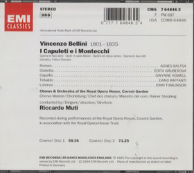 Bellini: I Capuleti E I Montecchi 2CD (Käyt)