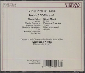 Bellini / Callas / Monti / Zaccaria / Votto: la Sonnambula 2CD (Käyt)