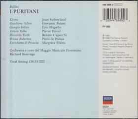Bellini / Sutherland / Duval / Richard Bonynge: I Puritani 3CD (Käyt)