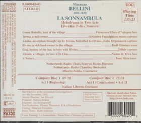 Bellini /Orgonasova /Giménez /D'Artegna /Zedda: La Sonnambula 2CD Käyt