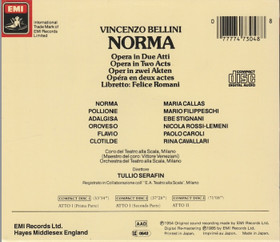 Bellini / Callas / Filippeschi /Stignani / Serafin: Norma 3CD Box Käyt