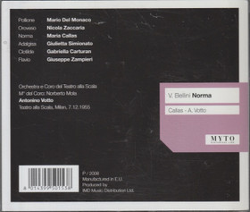 Bellini / Callas / Simionato / Del Monaco / Votto: Norma 2CD (Käyt)