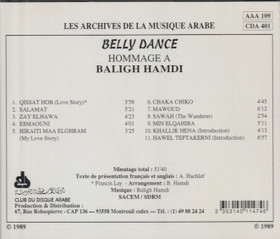 Baligh Hamdi: Belly Dance Hommage A Baligh Hamdi CD (Käyt)