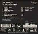 Ben Webster: At The Renaissance CD (Käyt)
