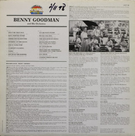  Benny Goodman And His Orchestra:  Benny Goodman And His Orchestra LP