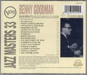 Benny Goodman: Verve Jazz Masters 33. CD (Käyt)