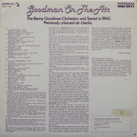 Benny Goodman Orchestra and Sextet: Goodman On The Air LP (Käyt)