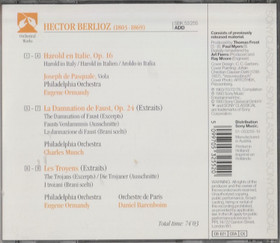Berlioz: Harold En Italie/ La Damnation de Faust / Les Troyens CD Käyt