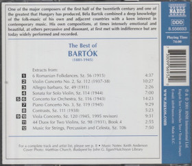 Bartók: The Best Of Bartók CD (Käyt)