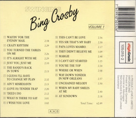 Bing Crosby: Swinging Bing Crosby - Vol. 1 CD (Käyt)