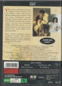Francesco Rosi: Bizet'n Carmen DVD (Käyt)
