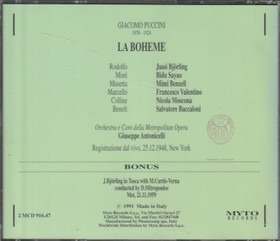 Puccini / J.Björling / Sayão / G.Antonicelli: La Boheme 2CD (Käyt)