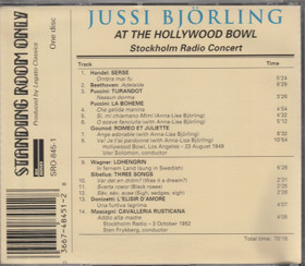 Jussi Björling at the Hollywood Bowl CD (Käyt)