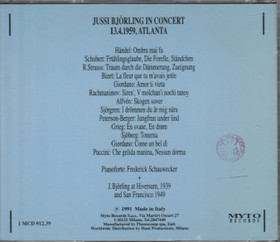 Jussi Björling in Concert (Atlanta, 13.4.1959) CD (Käyt)