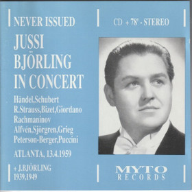 Jussi Björling in Concert (Atlanta, 13.4.1959) CD (Käyt)
