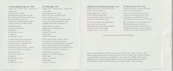 Jussi Björling: Adams julsång / Beethovens lovsång CDs (Käyt)