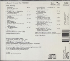 Jussi Björling: Live in Holland 1939 & Norway 1954 CD (Käyt)