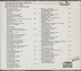 Jussi Björling: Rare and Alternative Recordings 1933-1949 CD (Käyt)