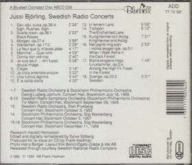 Jussi Björling: Swedish Radio Concerts CD (Käyt)