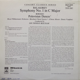 Borodin / Balakirev: Polovtsian Dances / Symphony No.1 In C Major LP
