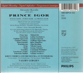 Borodin /Kirov Opera and Orchestra / Gergiev: Prince Igor 3CD Box Käyt