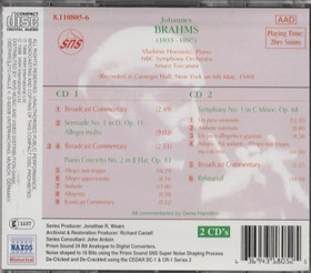 Brahms /Horowitz /Toscanini: Piano Concerto No. 2 /Symphony No. 1. 2CD