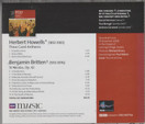 Britten/ Howells: St. Nicolas / Three Carol-Anthems CD (Käyt)