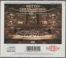 Britten /Boughton: Premiere Recording At Symphony Hall CD (Käyt)