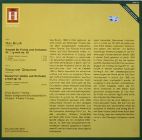 Bruch / Glazunov / Morini/ Fricsay: Violin Concertos LP (Käyt)