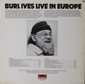 Burl Ives: Live In Europe LP (Käyt)
