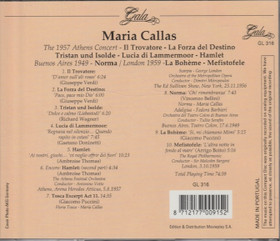 Maria Callas: The 1957 Athens Concert CD (Käyt)