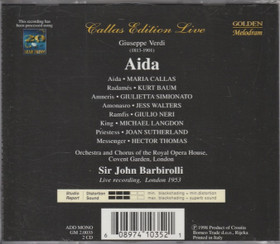 Verdi / Callas / Baum / Simionato /Walters / Barbirolli: Aida 2CD Käyt