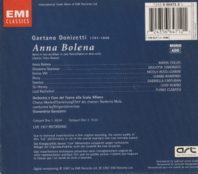 Donizetti / Callas / Simionato / Gavazzeni: Anna Bolena 2CD Box (Käyt)